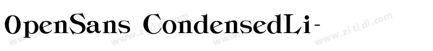 0penSans CondensedLi字体转换